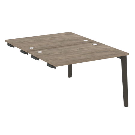 Стол-приставка двойной на деревянных опорах Onix Wood OW.D.SPR-2.8 1180x1635x750 (Тиквуд Темный/Дуб Темный)