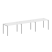 Рабочая станция на 3 раб. места Metal System Style БП.СМ-3.2 3600x720x750 (Дуб Наварра/Серый металл)