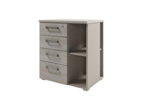 Тумба приставная с нишей Solution D-222 672x460x750 (Акация Морава/КашемирКоричневый)