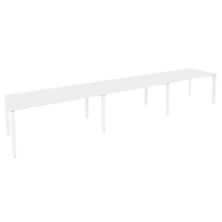 Рабочая станция на П-образном м/к Onix O.MP-RS-3.4.8 4740x800x750 (Белый Бриллиант/Белый Металл)