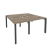 Рабочая станция на П-образном м/к Onix O.MP-D.RS-4.0.8 1560x1635x750 (Тиквуд Темный/Белый Металл)
