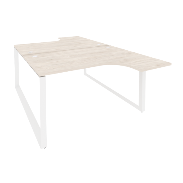 Рабочая станция на О-образном м/к Onix O.MO-D.SA-3 1380x2395x750 (Денвер Светлый/Белый Металл)