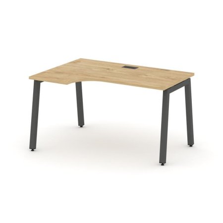 Стол рабочий эргономичный SN-5A.SPA-011(L) (1380х700/980х750) (Тиквуд Светлый/Металл Антрацит)
