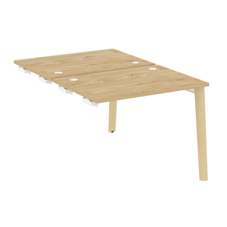Стол-приставка двойной на деревянных опорах Onix Wood OW.D.SPR-1.7 980x1475x750 (Тиквуд Светлый/Дуб Светлый)