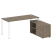 Рабочая станция с опорной тумбой правая Metal System Style БП.РС-СТС-2.4 Пр 1700x1520x750 (Дуб Наварра/Серый металл)