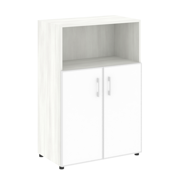 Шкаф для документов со стеклом белым LT.ST-2.2 R White (Снежная Патина)