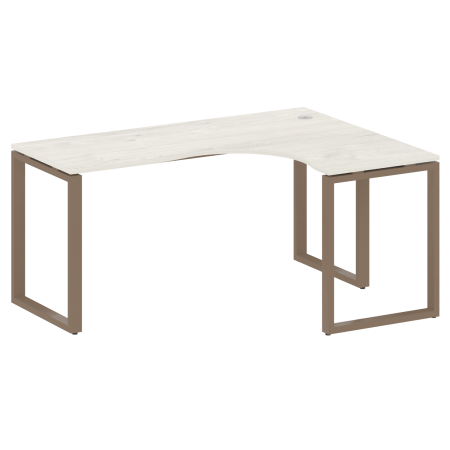 Стол криволинейный правый Metal System Style БО.СА-4 R 1600x1200x750 (Дуб Наварра/Мокко металл)