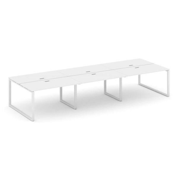 Рабочая станция 2-х сторонняя SN-6O.DRS-074 (4740х1432х750) (Белый/Металл Белый)