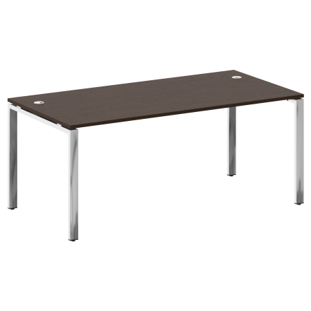 Стол рабочий руководителя на П-обр. м/к БП.СРР-5.9 1800x900x750 (Венге Цаво/Нерж. Сталь)