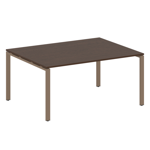 Переговорный стол 1 столешница Metal System Style БП.ПРГ-1.4 1600x1235x750 (Венге Цаво/Мокко металл)