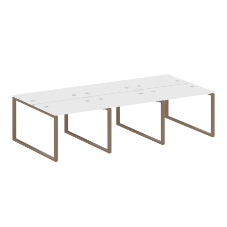 Рабочая станция Metal System Style БО.СМ-6.1 3000x1475x750 (Белый/Мокко металл)