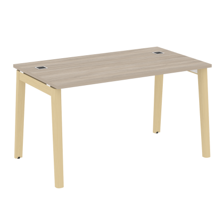 Стол руководителя на деревянных опорах Onix Wood Direct OW.SRR-3.8 1380x800x750 (Дуб Аттик/Дуб Светлый)