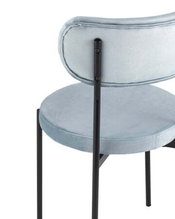 Стул Барбара велюр серо-голубой (Стул Барбара серо-голубой)