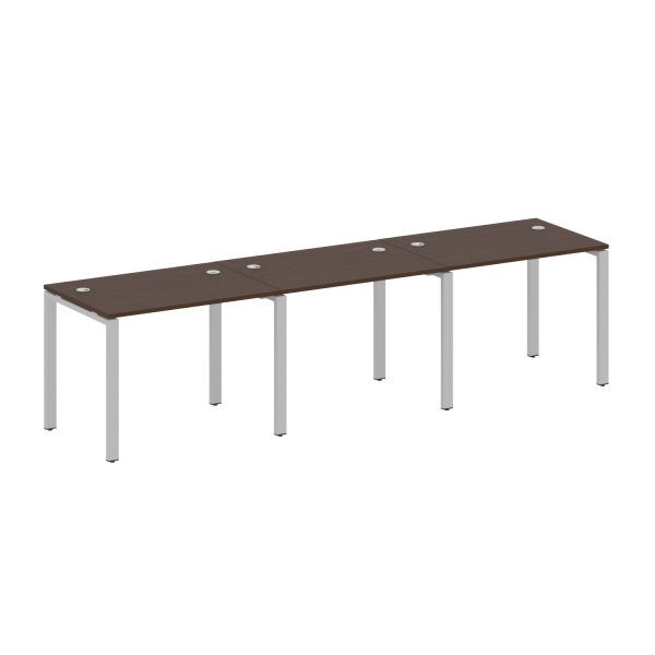 Рабочая станция на 3 раб. места Metal System Style БП.СМ-3.1 3000x720x750 (Венге Цаво/Серый металл)