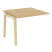 Проходной наборный элемент переговорного стола на деревянных опорах Onix Wood OW.NPRG-1 980x980x750 (Тиквуд Светлый/Дуб Темный)