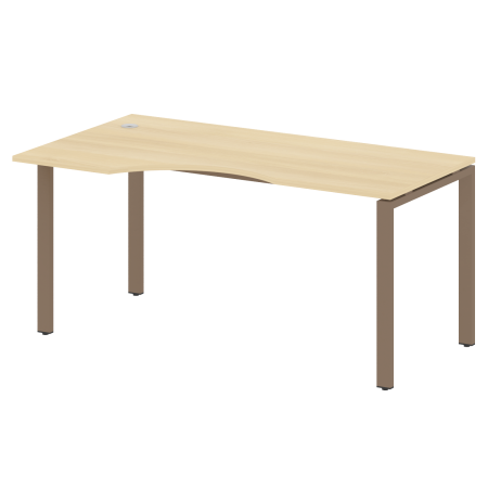 Стол криволинейный левый Metal System Style БП.СА-1 Л 1600x900x750 (Акация/Мокко металл)