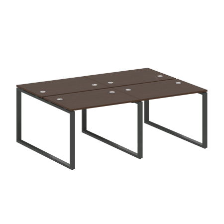 Рабочая станция Metal System Style БО.СМ-4.1 2000x1475x750 (Венге Цаво/Антрацит металл)
