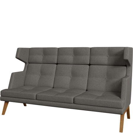 Диван офисный 3-х местный высокий Беверли (Диван 3-местный высокий bravo_v_grey)