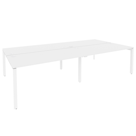 Рабочая станция на П-образном м/к Onix O.MP-D.RS-4.4.8 3160x1635x750 (Белый Бриллиант/Белый Металл)