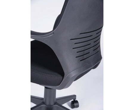 Кресло офисное / IQ / (full black) черный пластик / черная ткань (Черный)