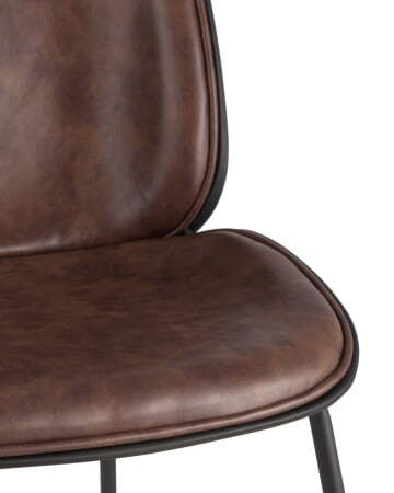 Стул барный Beetle PU со спинкой коричневый (Стул барный Турин коричневый)