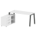 Рабочая станция с тумбой на А-образном м/к Metal System Style БА.РС-СТС-2.4 (L) 1700x1520x750 (Дуб наварра/Серый металл)