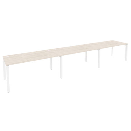 Рабочая станция на П-образном м/к Onix O.MP-RS-3.4.8 4740x800x750 (Денвер Светлый/Белый Металл)