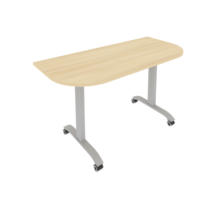 Стол складной радиусный Mobile system СМ-5.1 1400x650x757 (Акация Лорка/Серый металл)