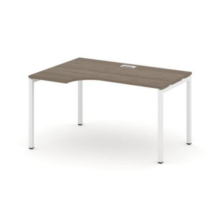 Стол рабочий эргономичный SN-4P.SPA-011(L) (1380х700/980х750) (Вяз Благородный/Металл Белый)