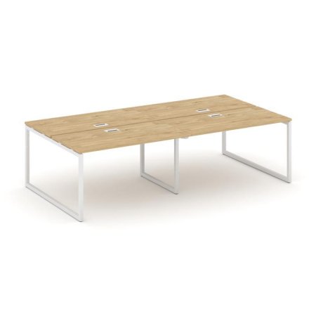 Рабочая станция 2-х сторонняя SN-4O.DRS-051 (1960х1632х750) (Тиквуд Светлый/Металл Белый)