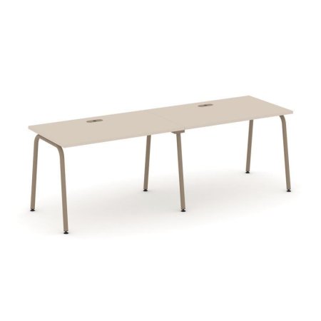 Рабочая станция 2 места ES.RS-2.2-LK (2360х730х750) (Капучино/Металл Латте)