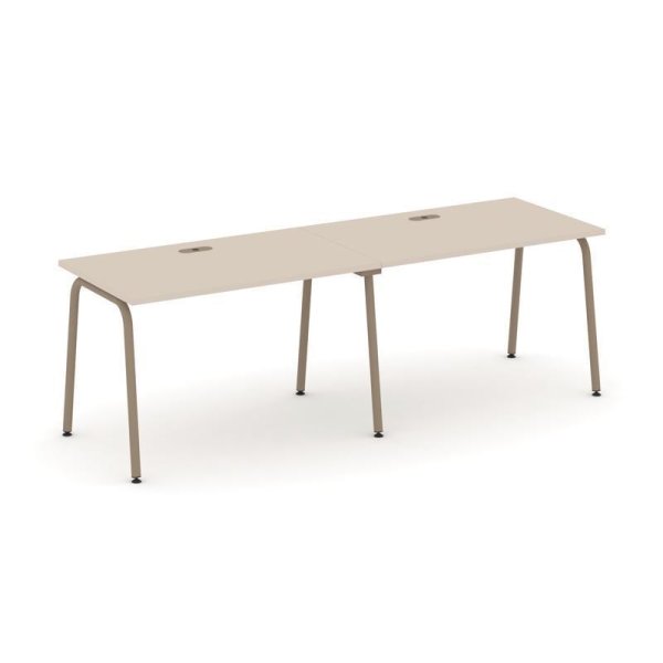 Рабочая станция 2 места ES.RS-2.2-LK (2360х730х750) (Капучино/Металл Латте)