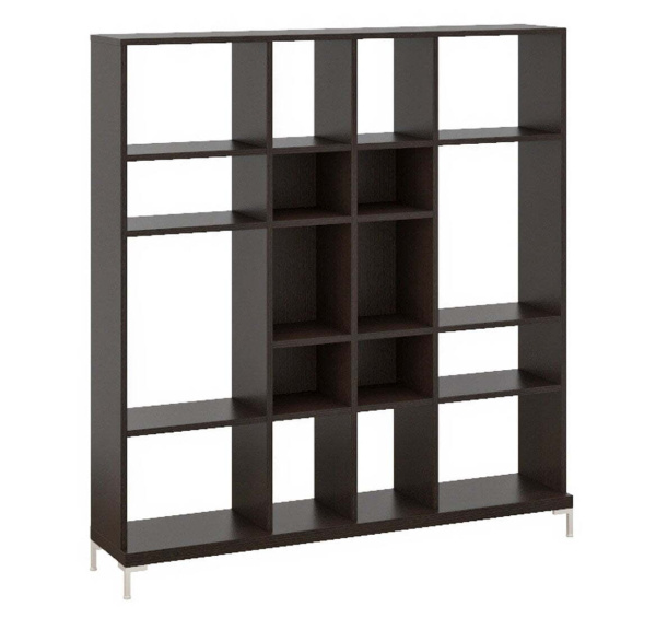 Стеллаж Faro белый и венге Fermo 72H005 1880x400x2020 (Венге)