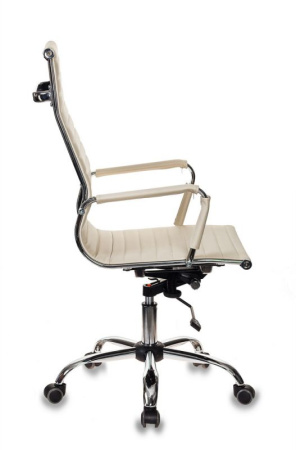 Кресло руководителя CH-883 слоновая кость эко.кожа крестов. металл хром (Слоновая кость)