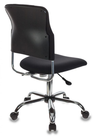 Кресло CH-322SXN черный 26-28 крестов. металл хром (Черный)