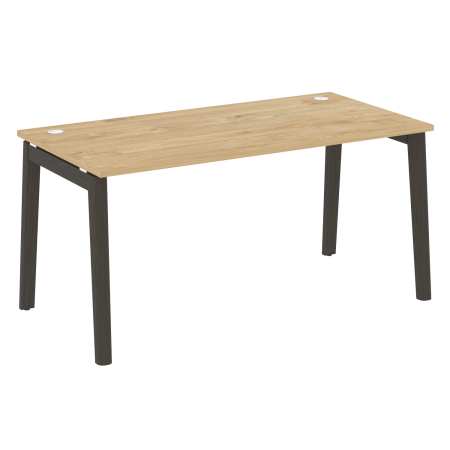 Стол рабочий на деревянных опорах Onix Wood OW.SP-4.8 1580x800x750 (Тиквуд Светлый/Дуб Темный)