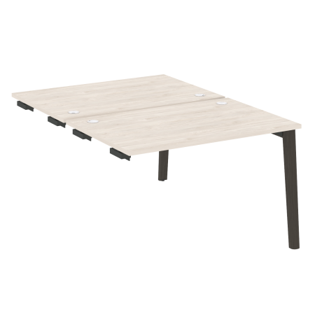 Стол-приставка двойной на деревянных опорах Onix Wood OW.D.SPR-2.8 1180x1635x750 (Денвер Светлый/Дуб Темный)