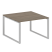 Переговорный стол 1 столешница Metal System Style БО.ПРГ-1.2 1200x1235x750 (Дуб Наварра/Серый металл)