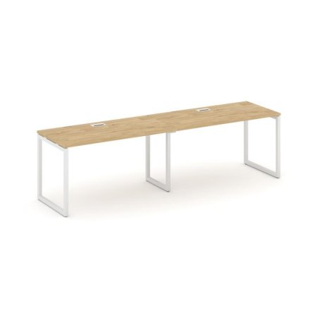 Рабочая станция 1 сторонняя SN-4O.ORS-012 (2360х700х750) (Тиквуд Светлый/Металл Белый)