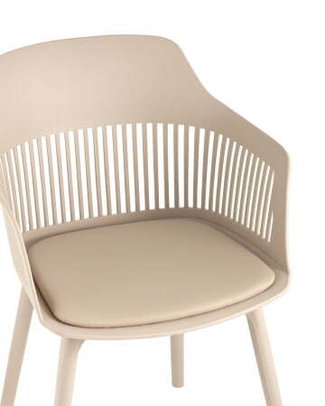 Стул Crocus с подушкой бежевый (Стул пластиковый Crocus бежевый)