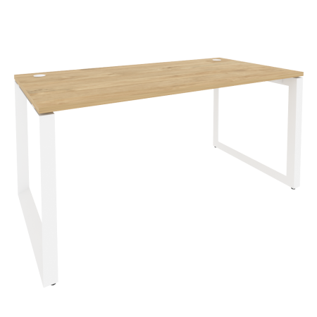 Стол рабочий на О-образном м/к Onix O.MO-SP-4.8 1580x800x750 (Тиквуд Светлый/Белый Металл)