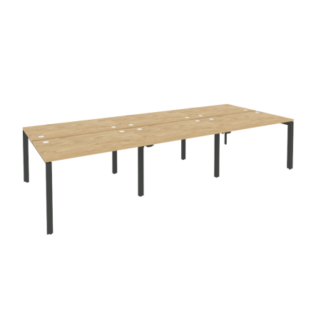 Рабочая станция на П-образном м/к Onix O.MP-D.RS-6.2.7 3540x1475x750 (Тиквуд Светлый/Черный металл)