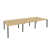 Рабочая станция на П-образном м/к Onix O.MP-D.RS-6.2.7 3540x1475x750 (Тиквуд Темный/Белый Металл)