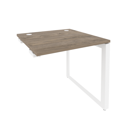 Стол-приставка на О-образном м/к к опорным элементам Onix O.MO-SPR-0.8 780x800x750 (Тиквуд Темный/Белый Металл)