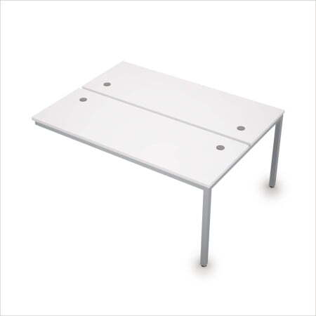 6МБК.264 Сдвоенные бенч-системы, конечный модуль (1600x1235x750) (Белый/Алюминий матовый)