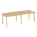 Стол переговорный на деревянных опорах Onix Wood OW.PRG-2.2 2360x980x750 (Тиквуд Светлый/Дуб Темный)