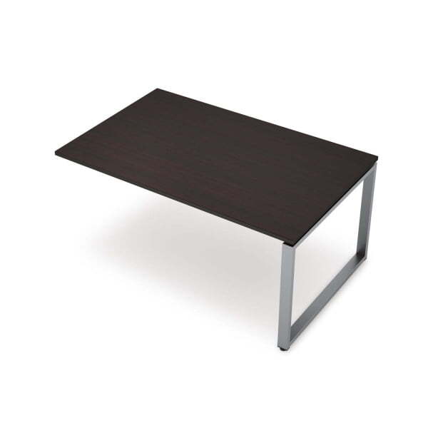 6МПК-О.603 Бенч-системы для переговорных столов, конечный модуль (1400x1000x750) (Венге/Алюминий матовый)