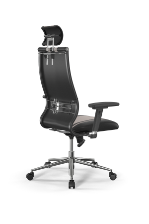 Кресло для руководителя Метта Sit 10 B2-187D - Extra /Kb40/Wh40/D03P/H3mL-G-2D(M09.B23.G18.W01) (Черный | Светло-бежевый)