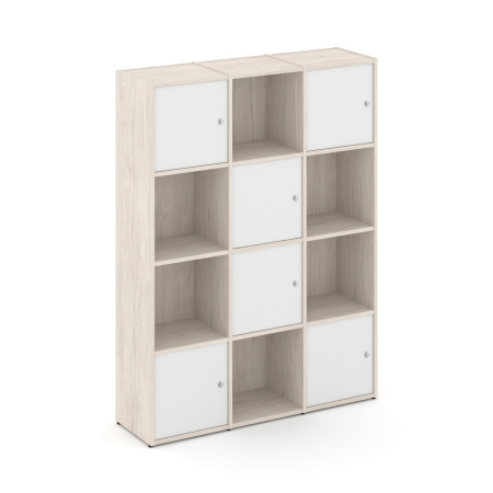 Стеллаж Locker Plus LK.K-006 1188x350x1593 (Денвер Светлый | Белый)
