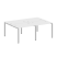 Рабочая станция на 4 раб. места Metal System Style БП.СМ-4.1 2000x1475x750 (Дуб Наварра/Серый металл)